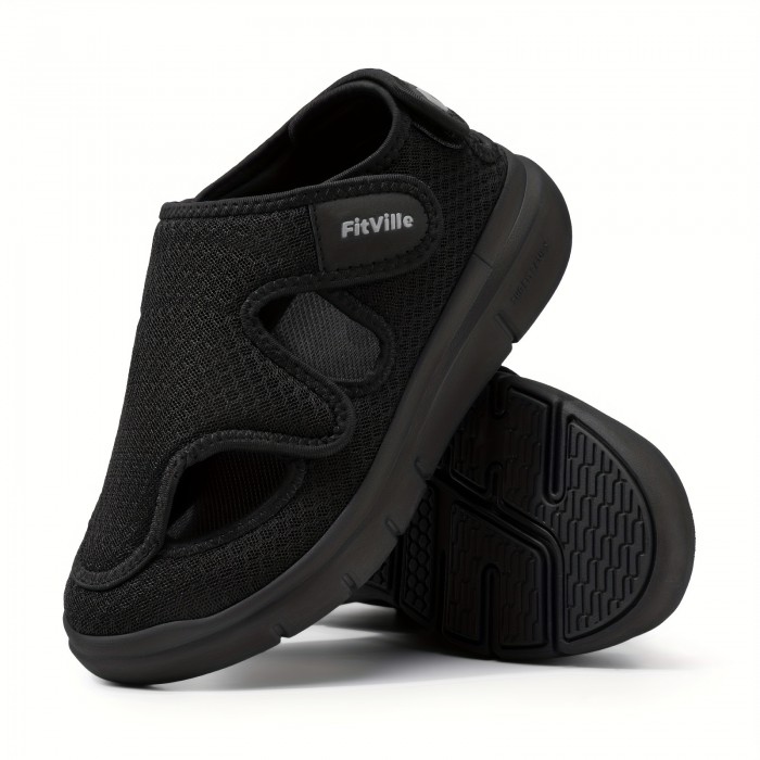 Diabetic Sandals for Men Extra Wide Width with Arch Support Plantar Fasciitis Sandals for Men with Fully Adjustable Straps Comfortable Mens Extra Wide Sandals Lightweight