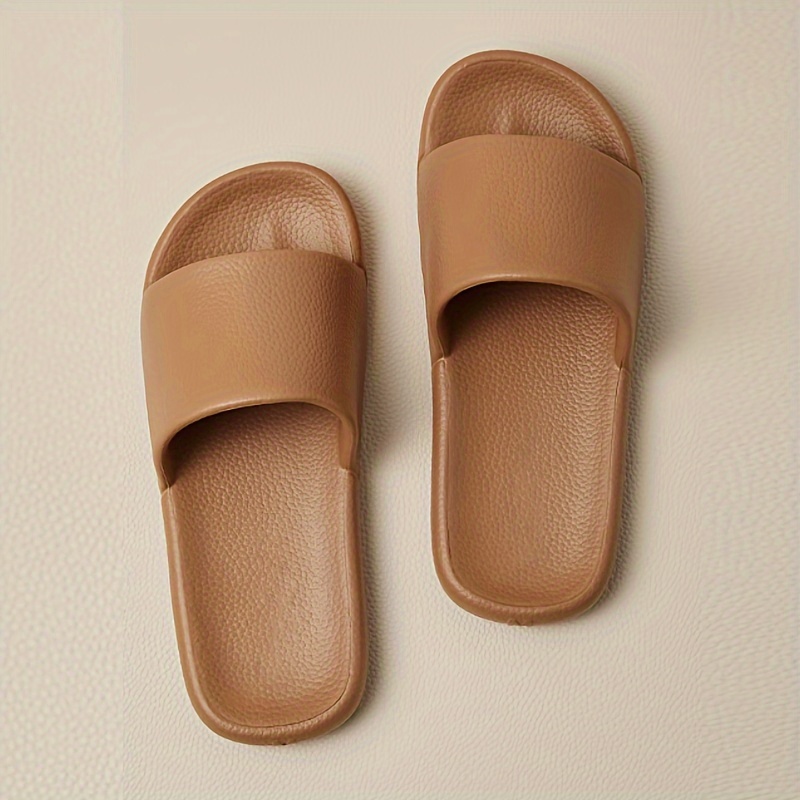 solid color pillow slides slip on soft sole platform casual home slides lightweight non slip slides details 5