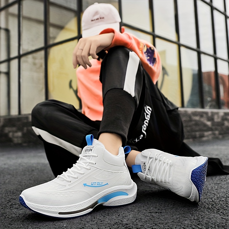 solid trendy sneakers men s non slip shock absorption details 6